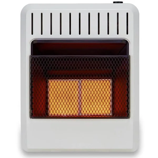 Avenger Reconditioned Dual Fuel Ventless Infrared Gas Space Heater – 20,000 BTU, T-Stat Control