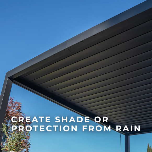 Backyard Discovery Sarasota Galvanized Steel Louvered Pergola - Image 5