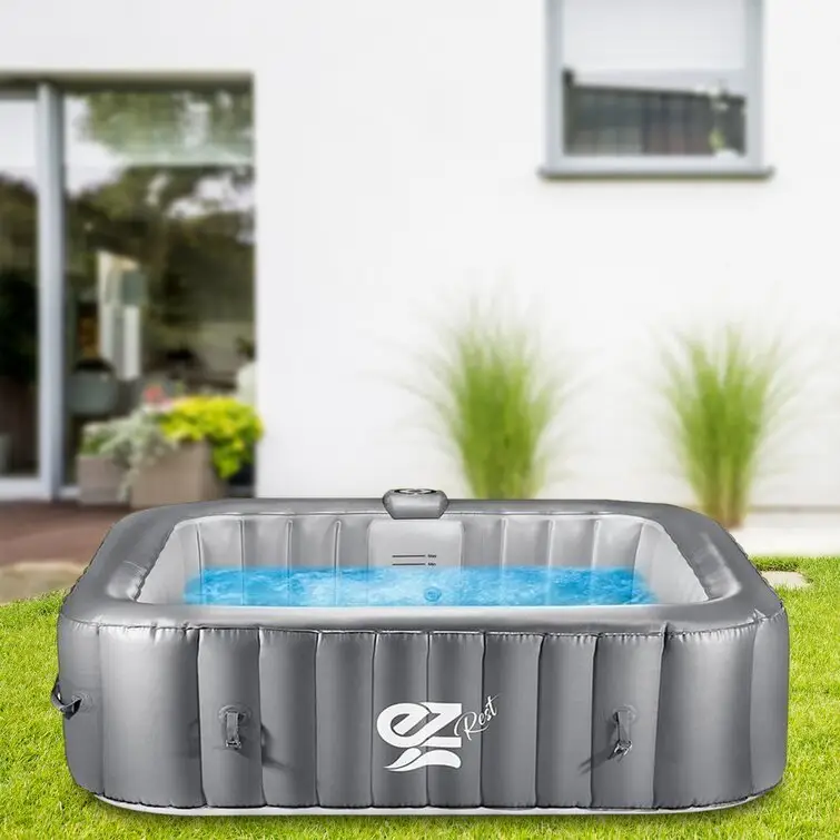 4-Seat Inflatable Pool Spa – Portable Hot Tub Spa with Light and Remote Control - Image 2