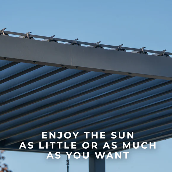 Backyard Discovery Sarasota Galvanized Steel Louvered Pergola - Image 7