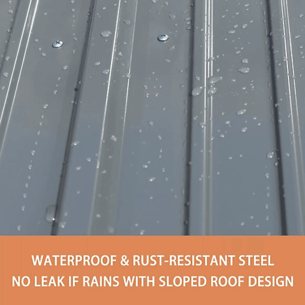 Veikous 8 ft. x 12 ft. Outdoor Storage Shed with Lockable Door and Vents - Image 6