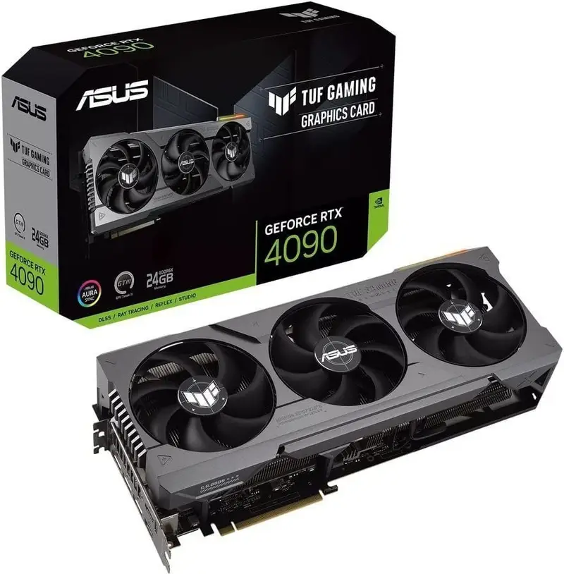 ASUS TUF GeForce RTX 4090 OC Edition Gaming Graphics Card (PCIe 4.0, 24GB GDDR6X, HDMI 2.1a, DisplayPort 1.4a)