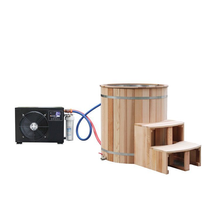Anyi 110 Volt 1 – Person Solid Wood Cylinder Plug And Play Hot Tub - Image 6