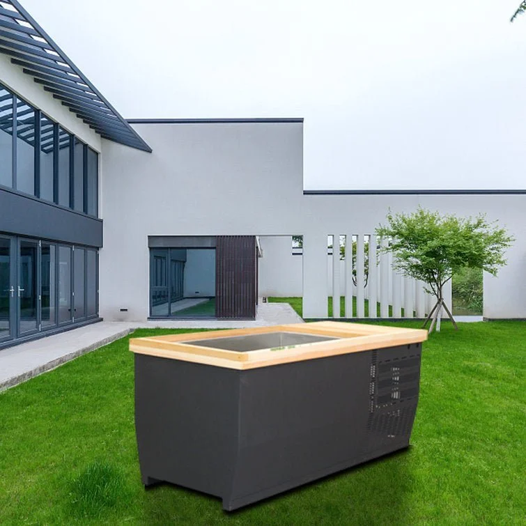 Anyi 110 Volt 1 – Person Solid Wood Rectangle Hot Tub - Image 3