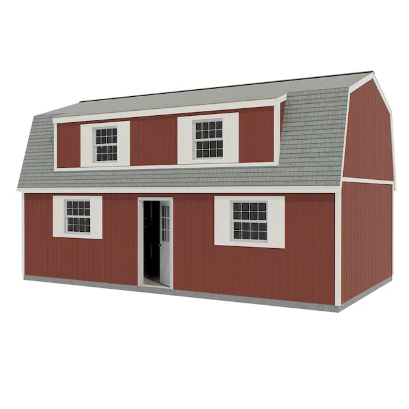 Best Barns Camp Reynolds 16-ft x 32-ft Gambrel Style Wood Outdoor Storage Shed with Windows and Doors