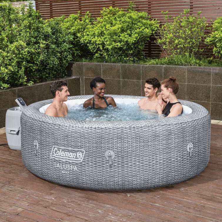 Bestway Coleman Sicily Airjet Inflatable Hot Tub With Energysense Cover, Grey - Image 4