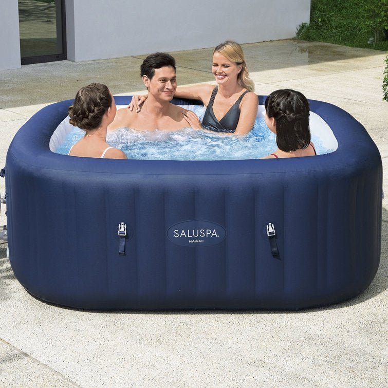 Bestway Saluspa Hawaii Airjet Inflatable Hot Tub With Energysense Cover, Blue - Image 3