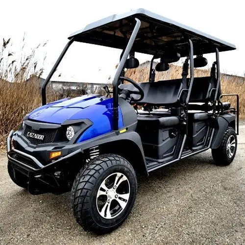 6 Seater Gas Golf Cart GVX Limo EFI Utility Vehicle Six Passenger UTV 2WD/4WD – CAZADOR LIMO 400cc – BLUE