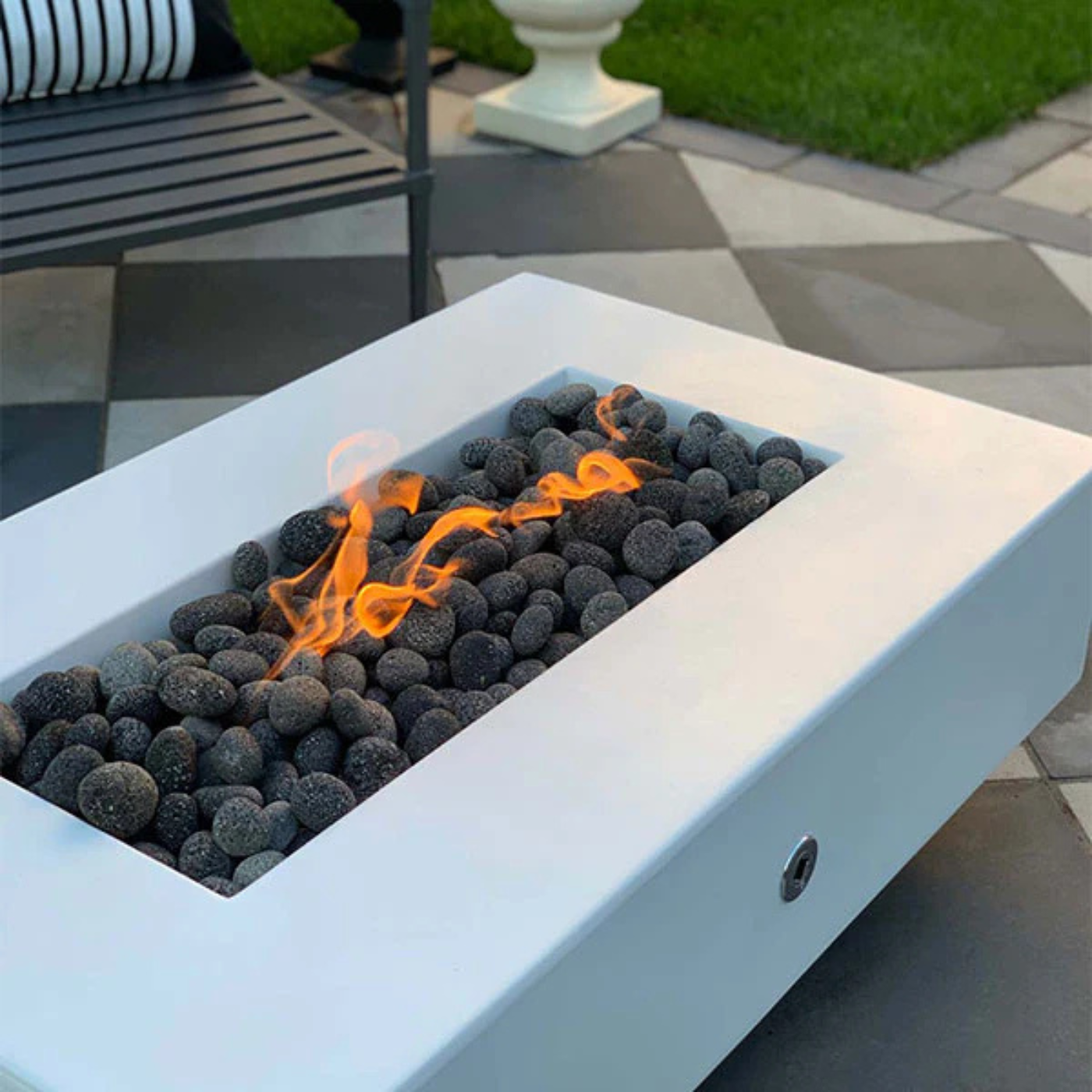 The Outdoor Plus 84″ Del Mar Concrete Gas Fire Pit - Image 2