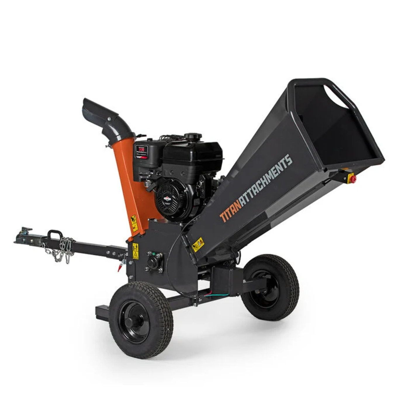 Titan Attachments 420cc 5in Diameter Tow-Behind Wood Chipper Shredder