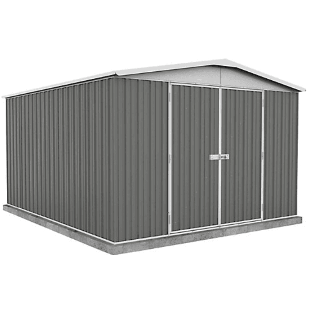 10 ft. W x 12 ft. D Outdoor Metal Storage Shed in Gray (120 sq. ft.)