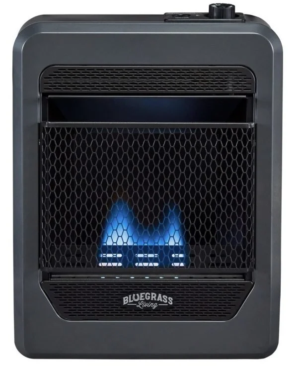 Bluegrass Living Propane Gas Vent Free Blue Flame Gas Space Heater With Base Feet – 10,000 BTU