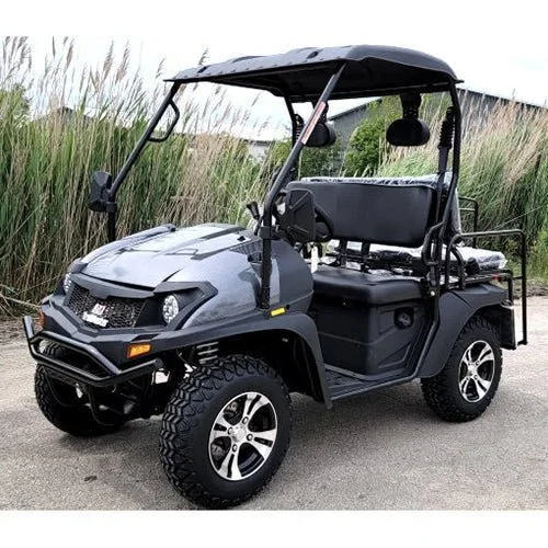 Brand New Gas Golf Cart UTV Hybrid Linhai Big Hammer 200 GVX Side by Side UTV With Custom Rims/Tires – Gray