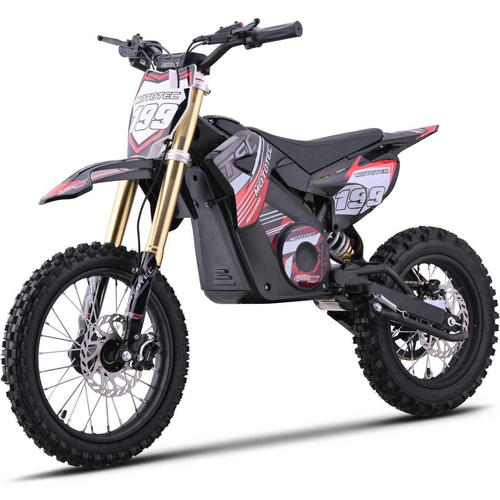MotoTec 48v Pro Electric Dirt Bike 1600w Lithium IN STOCK – Red - Image 4