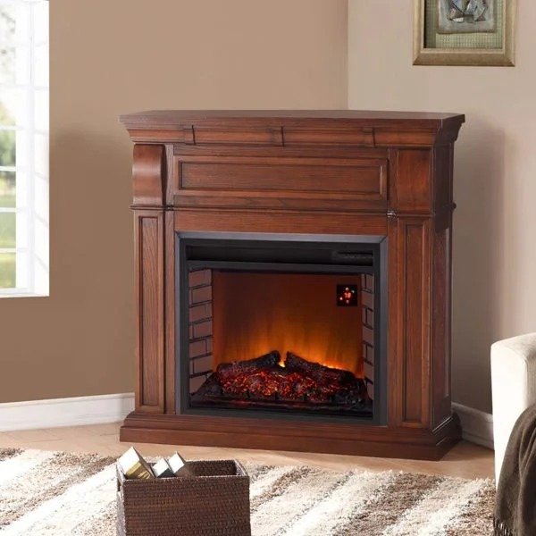 Duluth Forge Full Size Electric Fireplace – Remote Control, Auburn Cherry Finish – Model# EL1350-2-AC - Image 3