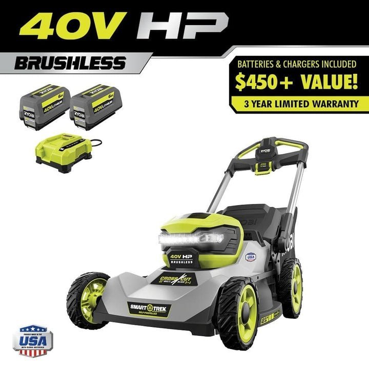 40V HP Brushless 21″ Self-Propelled Multi-Blade Mower Kit