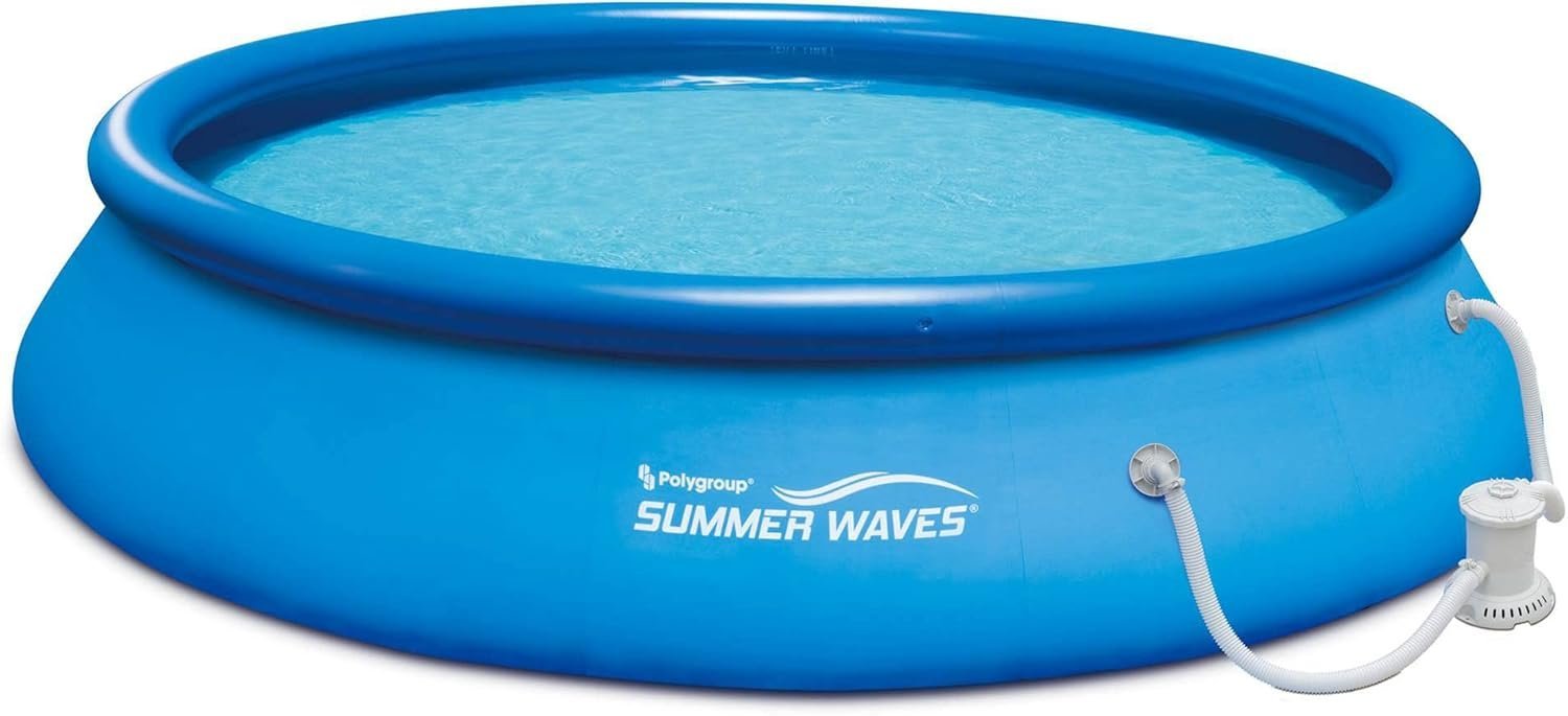 Summer Waves 15ft x 36in Quick Set Inflatable Outdoor Above Ground