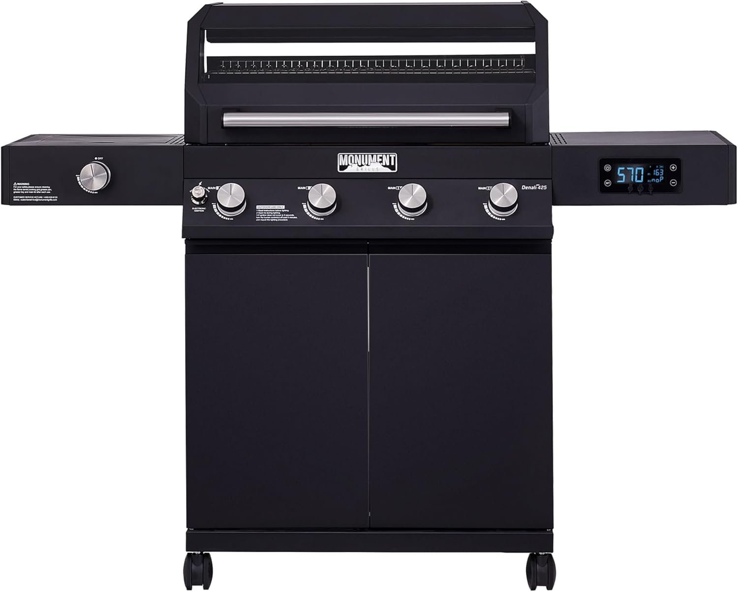 Monument Grills Denali 425 Black Smart Tech Propane Gas Grill - Image 4