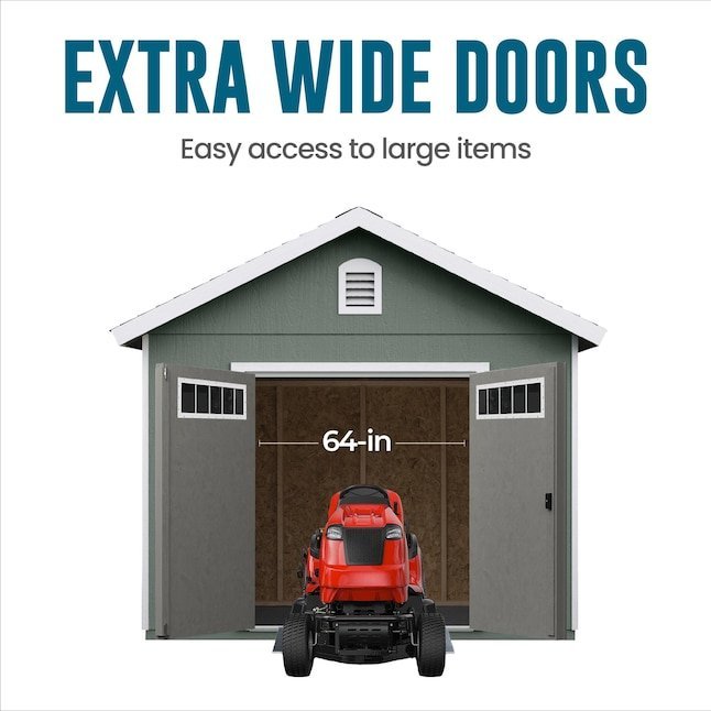 Heartland Asheville 10-ft x 12-ft Gable Style Wood Outdoor Storage Shed - Image 7