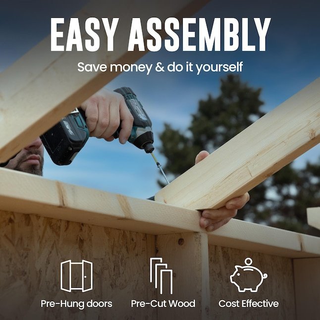 Heartland Asheville 10-ft x 12-ft Gable Style Wood Outdoor Storage Shed - Image 2