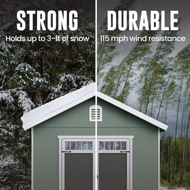 Heartland Asheville 10-ft x 12-ft Gable Style Wood Outdoor Storage Shed - Image 4