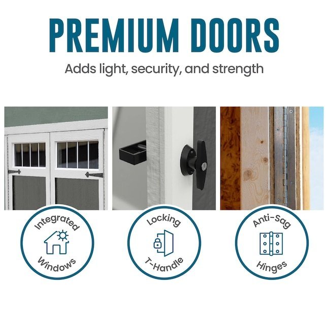 Heartland Asheville 10-ft x 12-ft Gable Style Wood Outdoor Storage Shed - Image 3