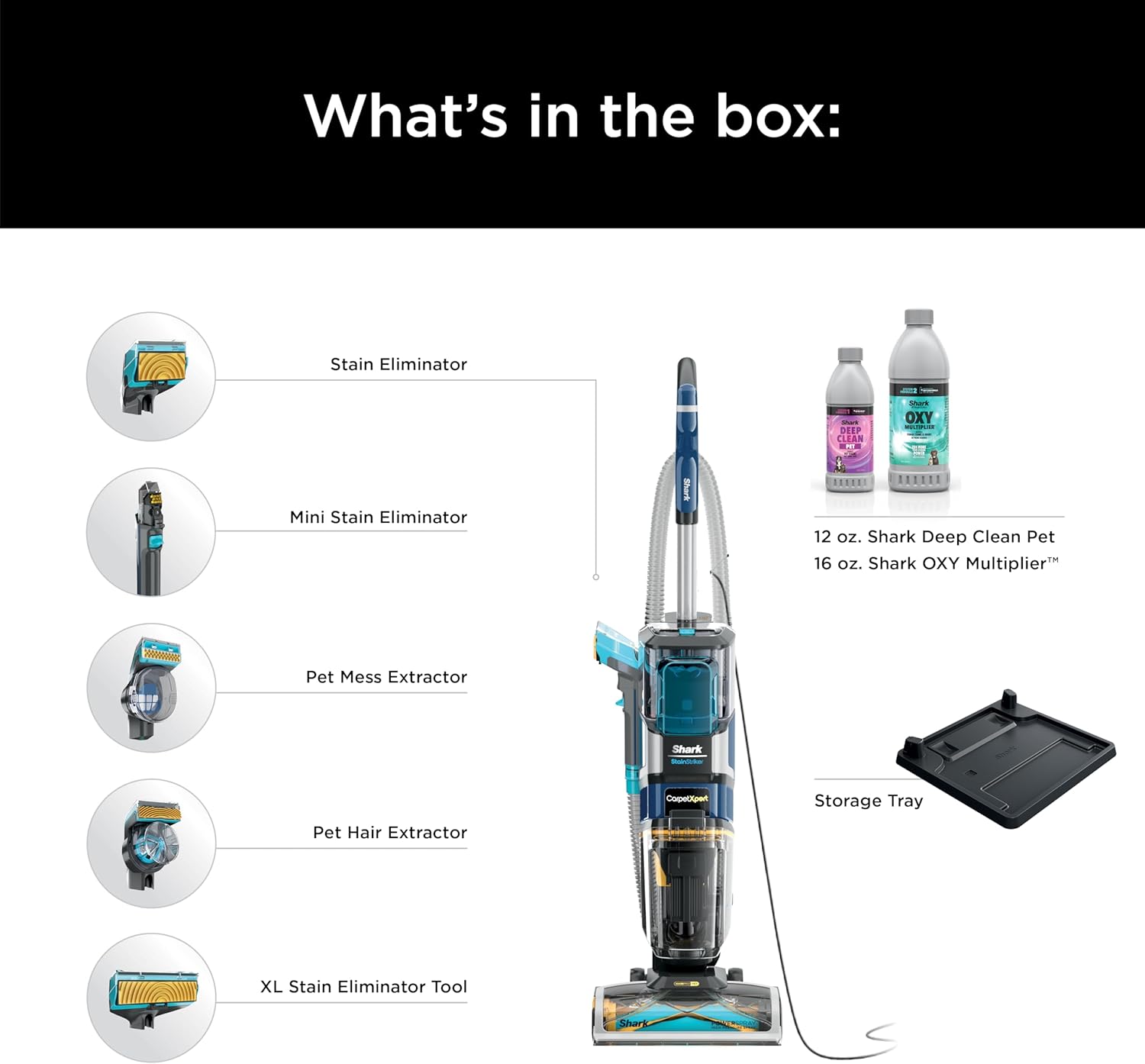 Shark CarpetXpert Carpet & Upholstery Cleaner with StainStriker, EX201 - Image 12