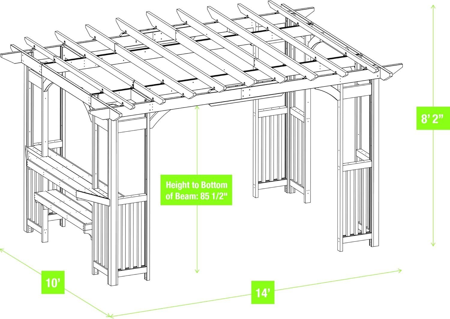 Yardistry Madison Pergola YM11783 - Image 7