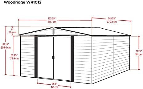 Arrow WR1012 Woodridge EG Steel Storage Shed, 10 by 12-Feet - Image 9