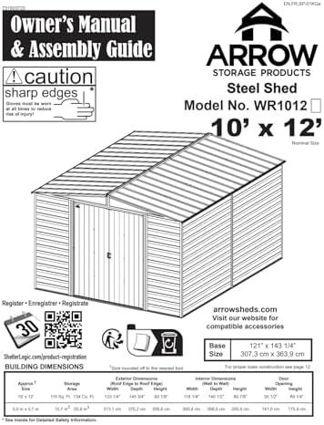 Arrow WR1012 Woodridge EG Steel Storage Shed, 10 by 12-Feet - Image 10