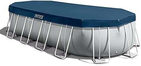 INTEX 26797EH Prism Frame Premium Oval Above Ground Swimming Pool Set: 20ft x 10ft x 48in – Includes 1500 GPH Cartridge Filter Pump – Removable Ladder – Pool Cover – Ground Cloth - Image 4