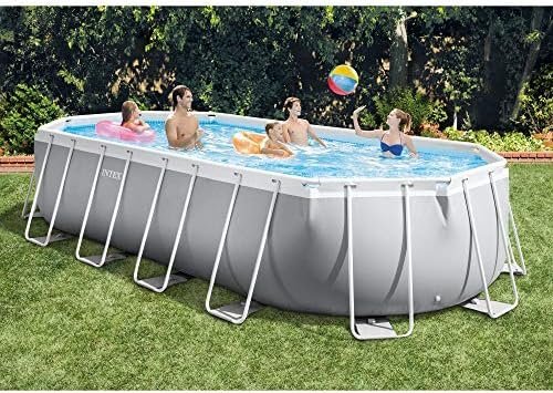 INTEX 26797EH Prism Frame Premium Oval Above Ground Swimming Pool Set: 20ft x 10ft x 48in – Includes 1500 GPH Cartridge Filter Pump – Removable Ladder – Pool Cover – Ground Cloth - Image 5