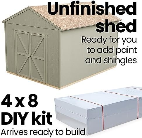 Handy Home Products Rookwood 10×12 Do-It-Yourself Wooden Storage Shed- Does not Include Floor kit, Paint, or Roofing Shingles - Image 6