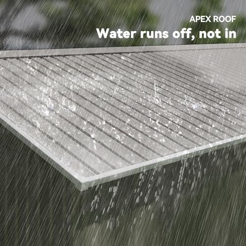 Outsunny 11′ x 13′ Outdoor Storage Shed, Garden Tool Metal Shed with Foundation Kit, Double Lockable Door, Air Vents and Sloping Roof, for Backyard, Patio, Lawn, Light Gray - Image 6