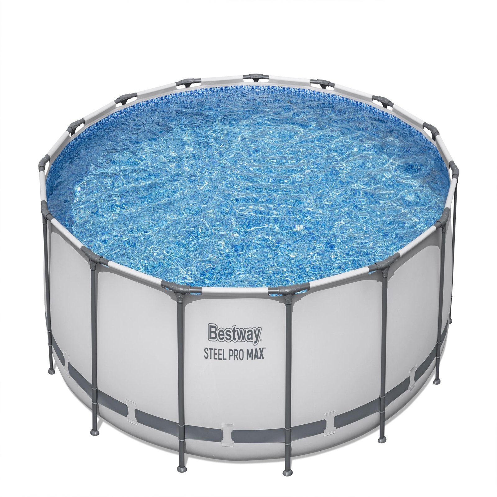 Bestway Steel Pro MAX 10 Foot x 30 Inch Round Metal Frame Above Ground Outdoor Backyard Swimming Pool Set with 330 GPH Filter Pump