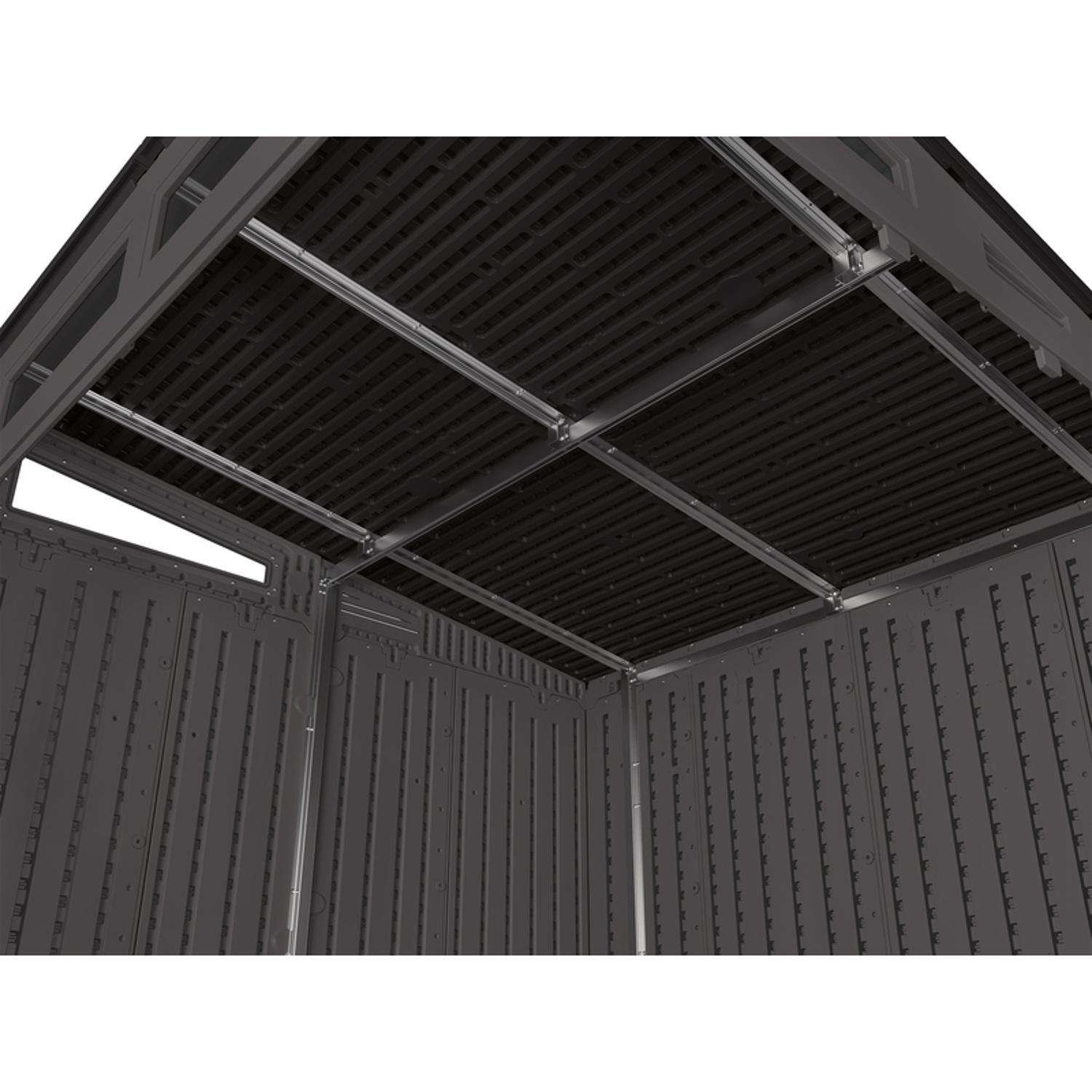 Suncast Modernist 7 ft. x 7 ft. Resin Vertical Pent Storage Shed with Floor Kit - Image 7