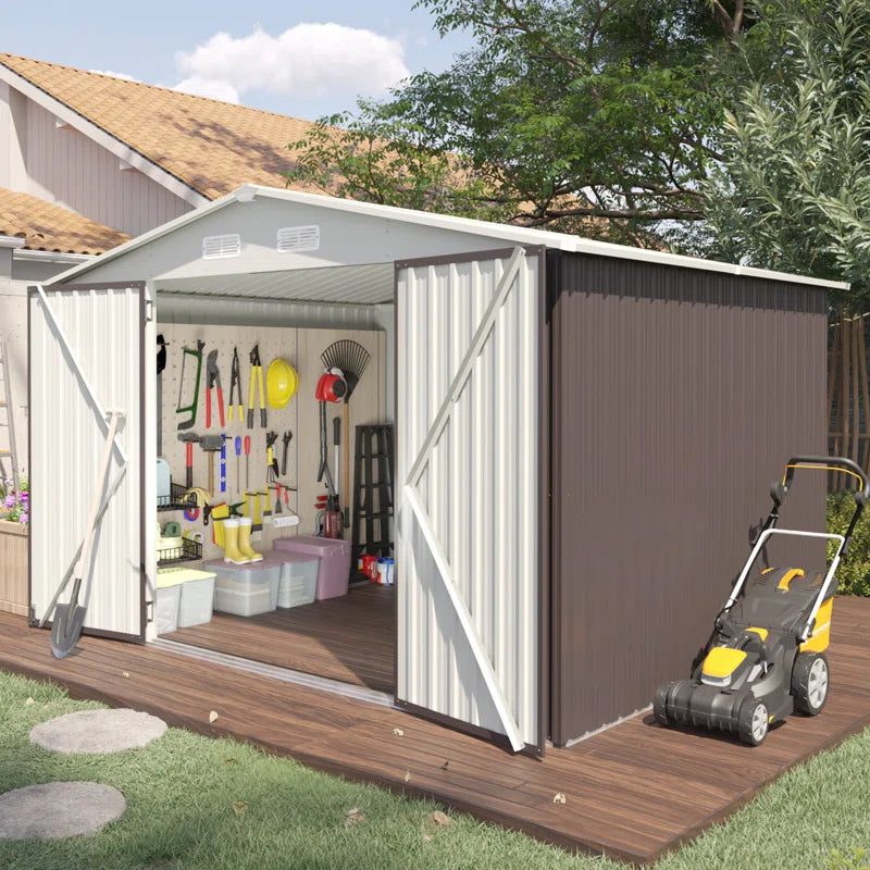 10 ft. W x 8 ft. D Metal Storage Shed - Image 4