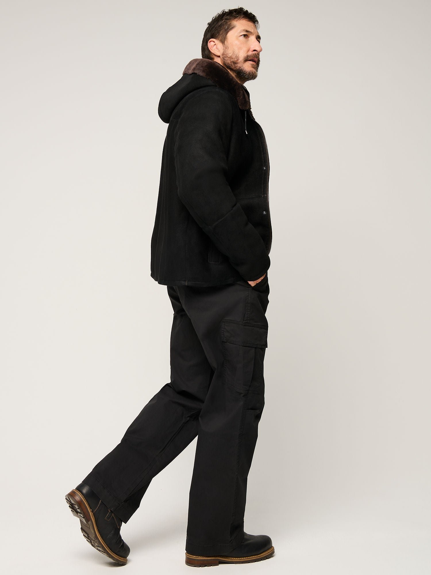 Miles Hooded Sheepskin Coat - Image 2