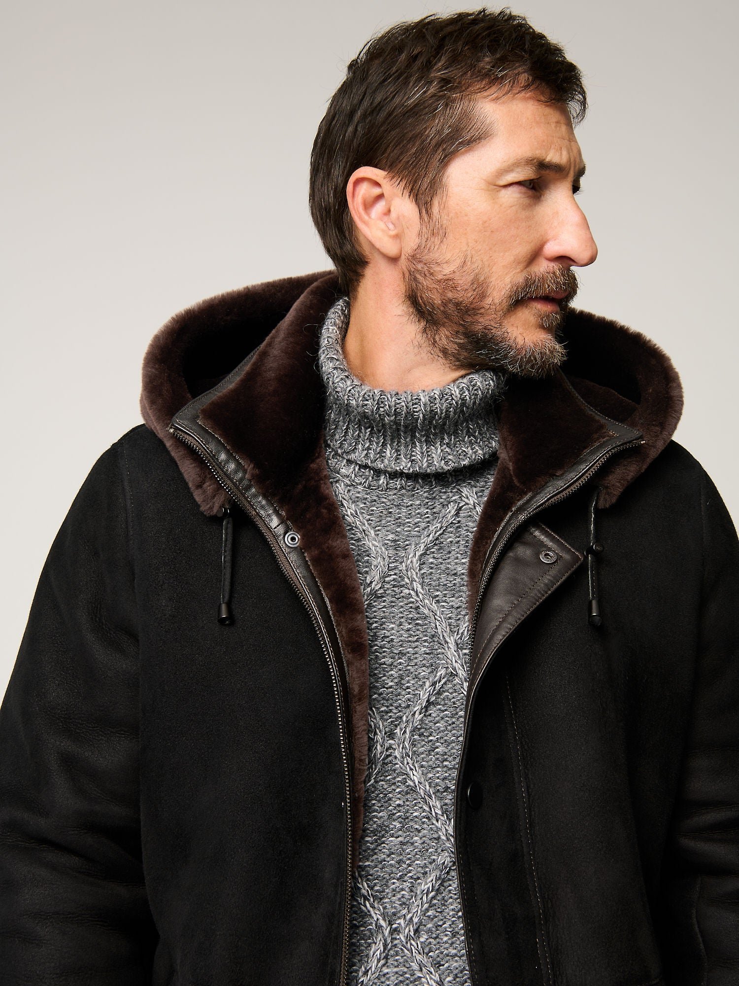 Miles Hooded Sheepskin Coat - Image 5