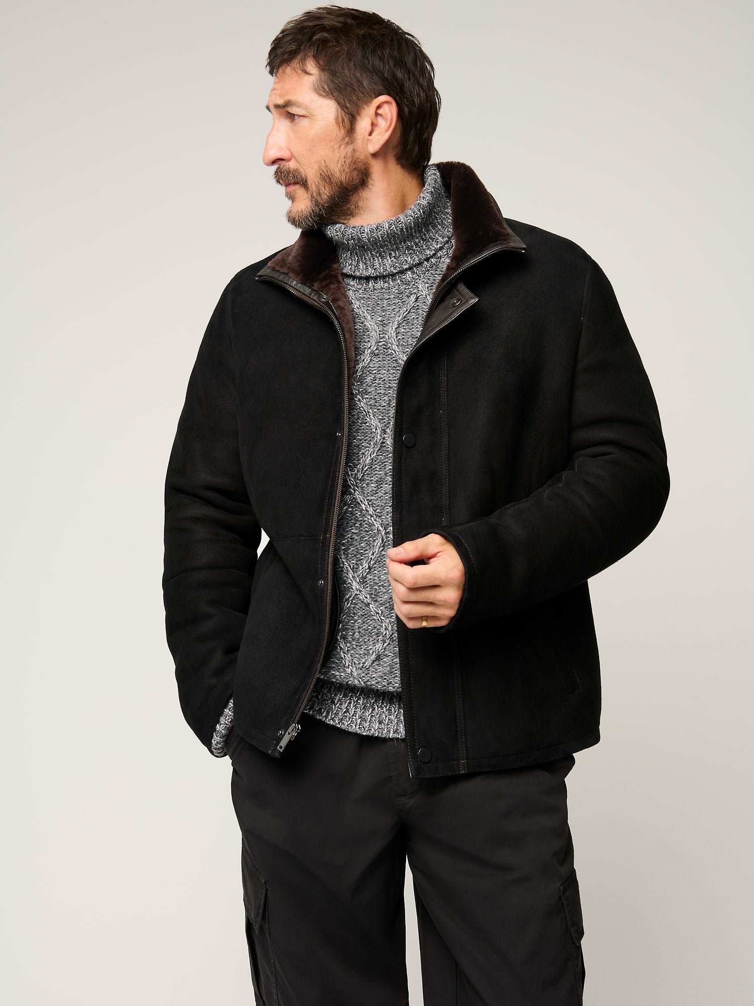 Miles Hooded Sheepskin Coat