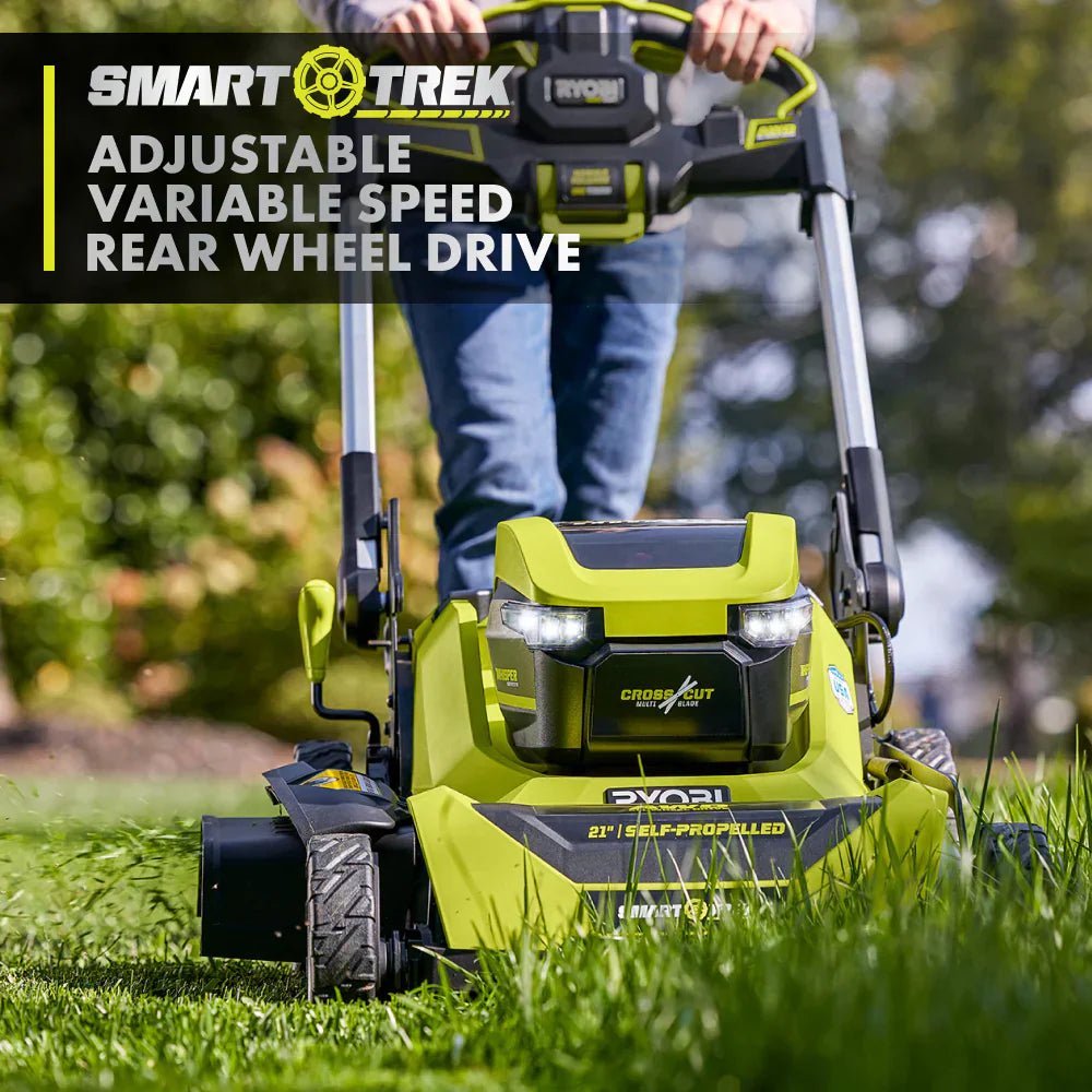 RYOBI 40v Hp brushless 21″ self-propelled AWD dual-blade mower kit - Image 11