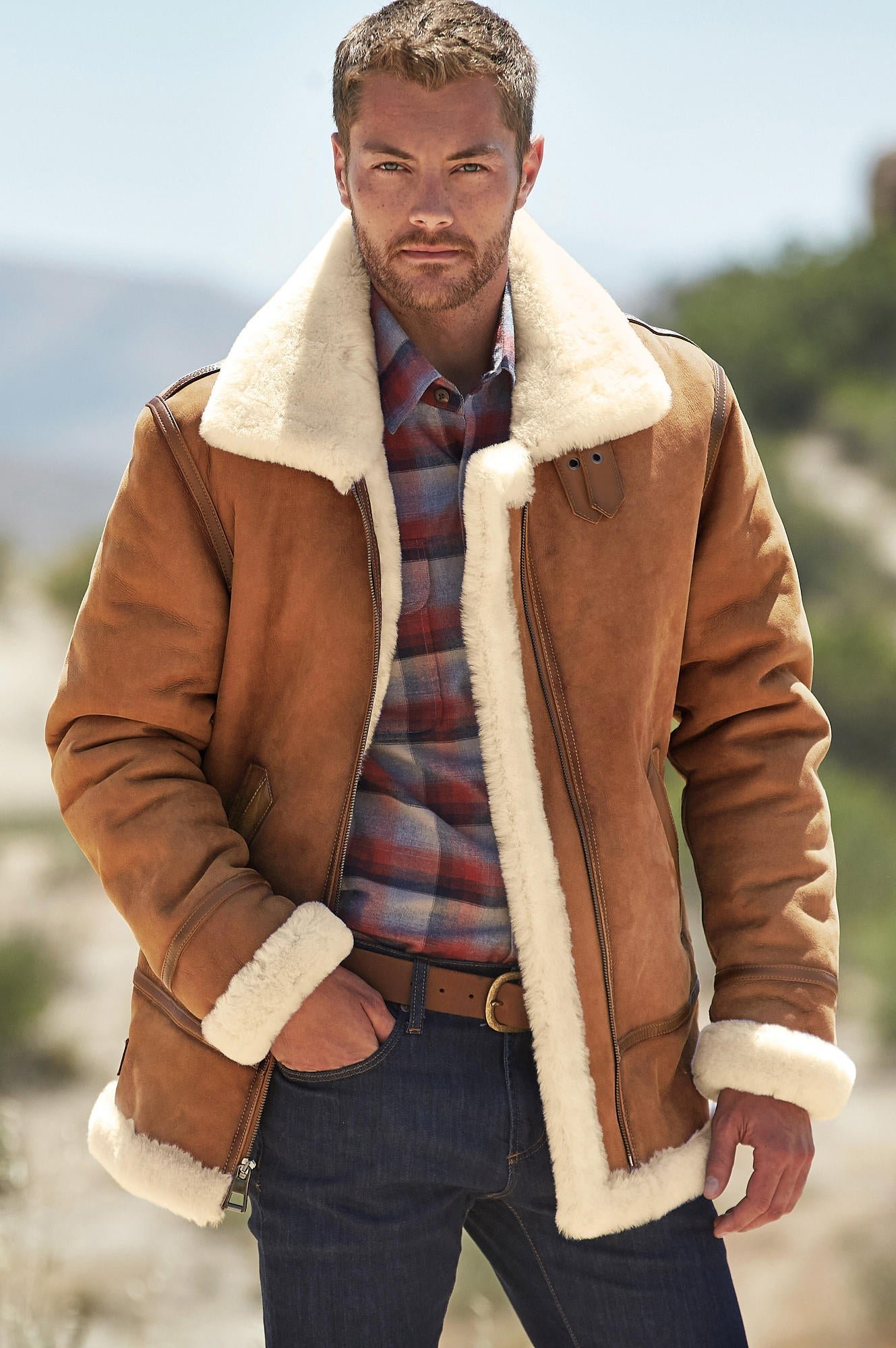 Jason Sheepskin B-3 Bomber Jacket - Image 7