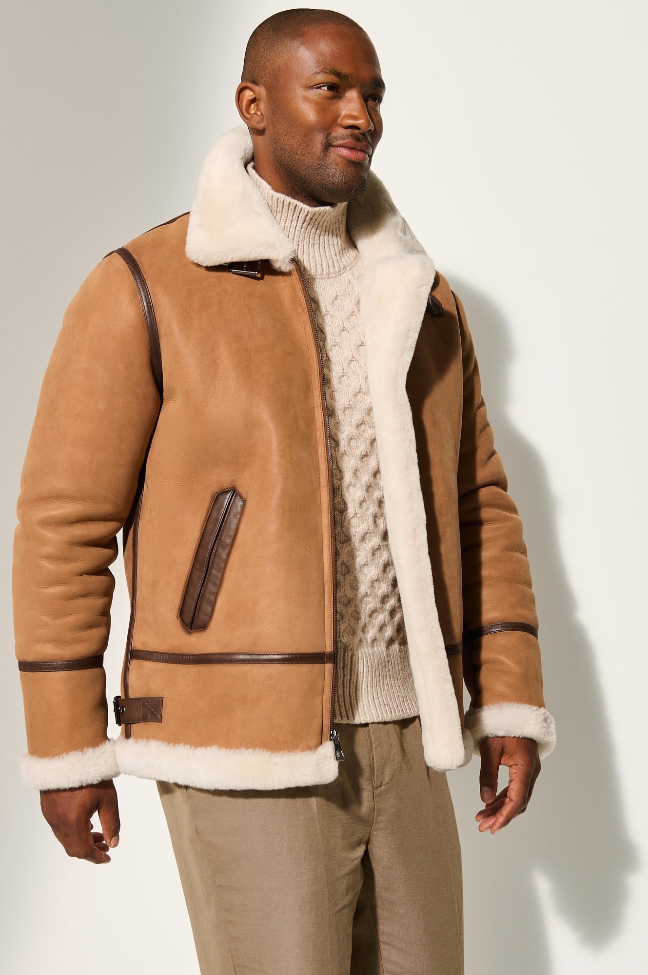 Jason Sheepskin B-3 Bomber Jacket - Image 4