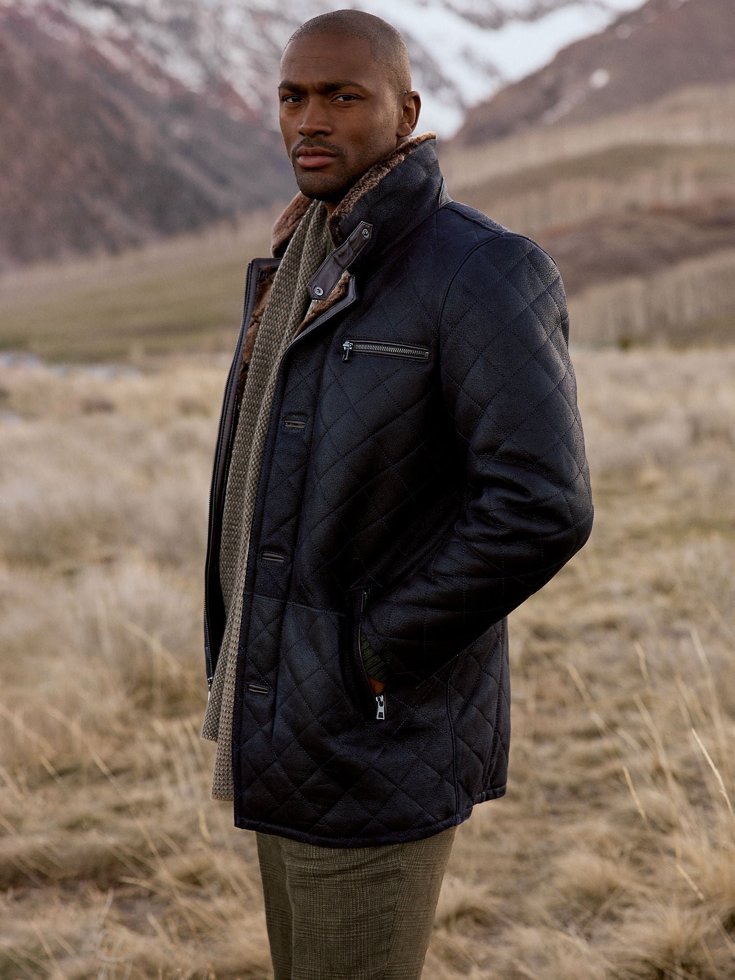 Hayes Quilted Sheepskin Coat - Image 3