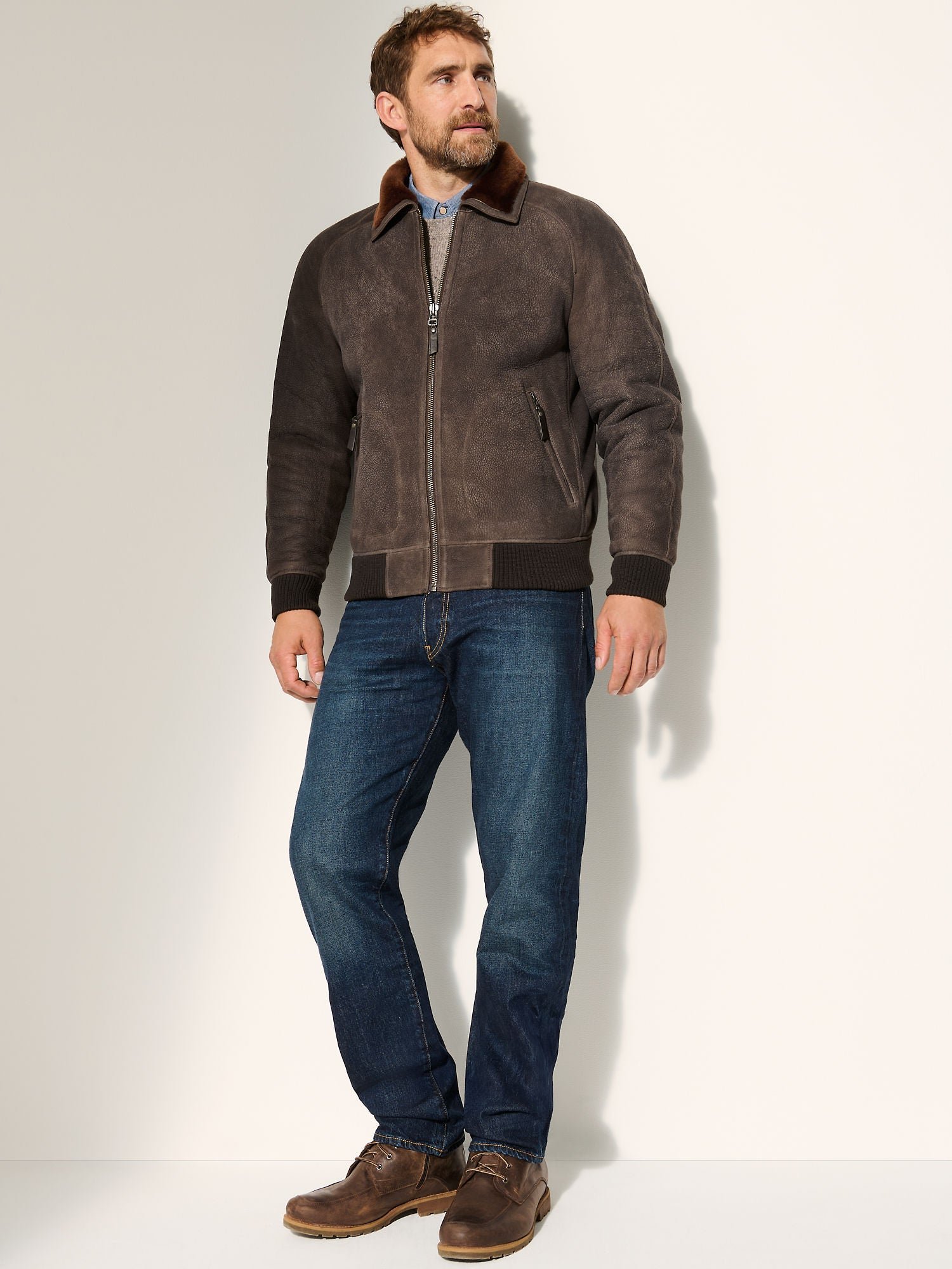 Cyrus Sheepskin Bomber Jacket - Image 4