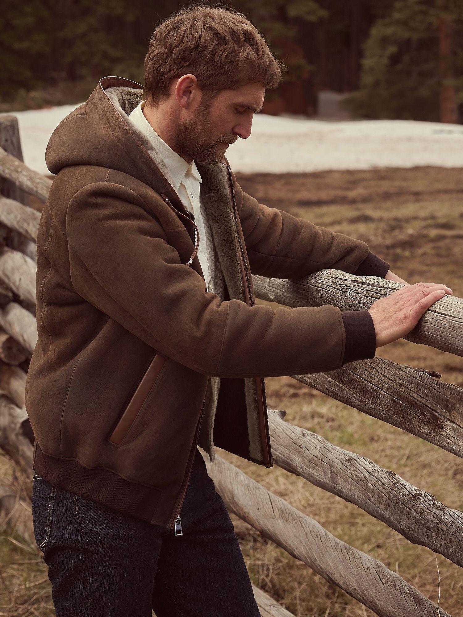 Luke Hooded Sheepskin Jacket - Image 3