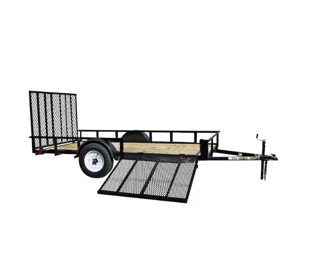 Carry-On Trailer 6-ft x 12-ft Treated Lumber Utility Trailer with Ramp Gate - Image 4