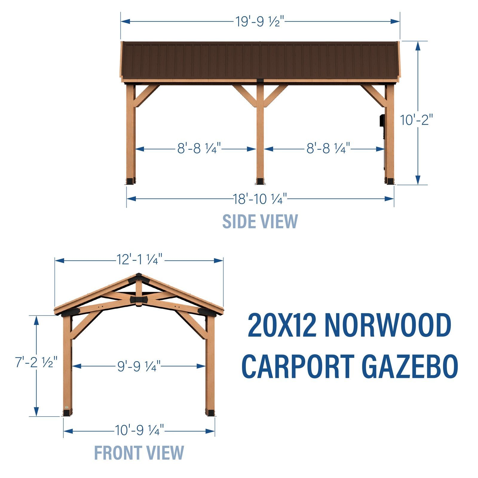 Norwood Carport/Gazebo 20×12 - Image 16