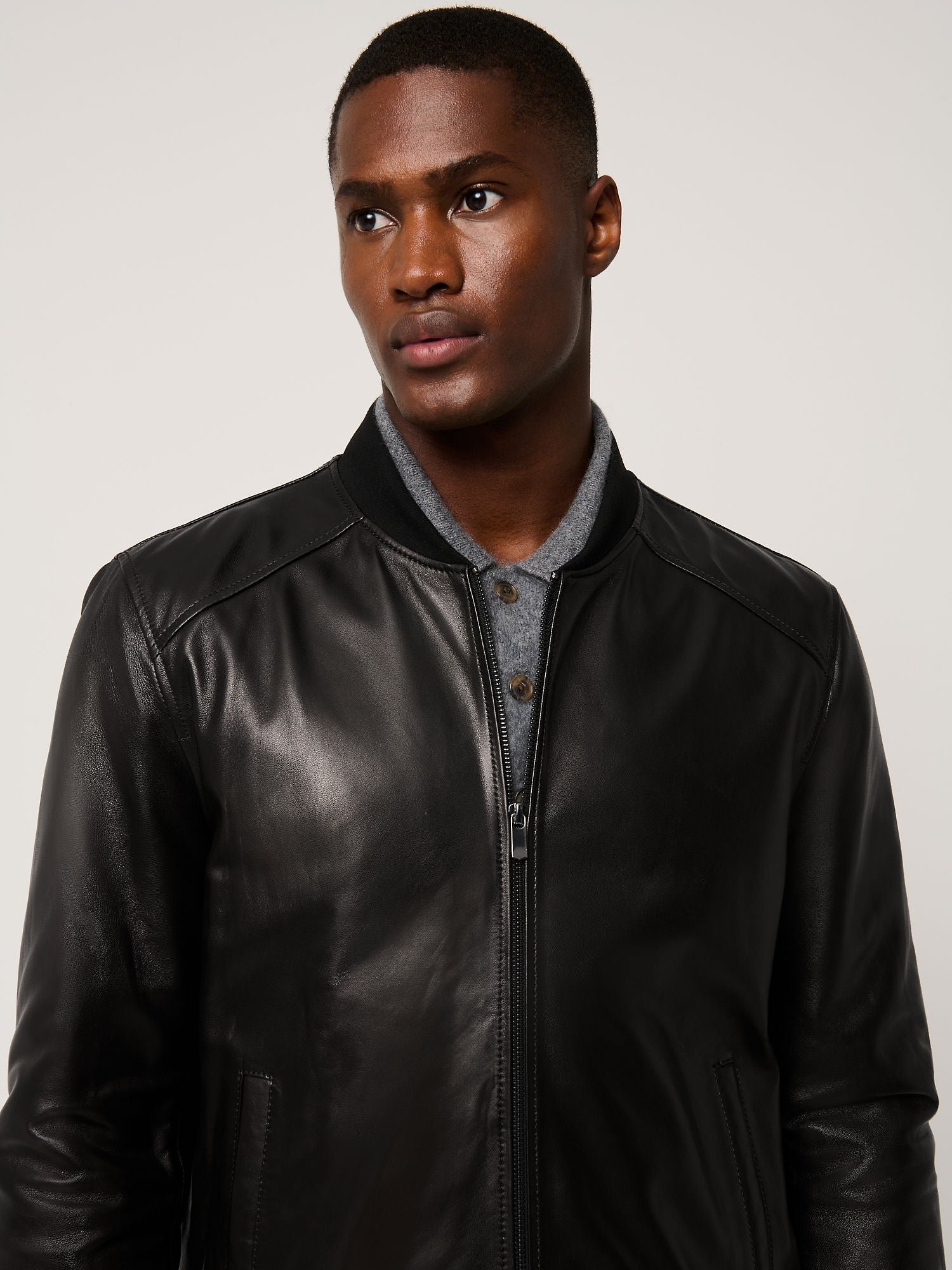Rocco Leather Baseball Jacket - Image 2
