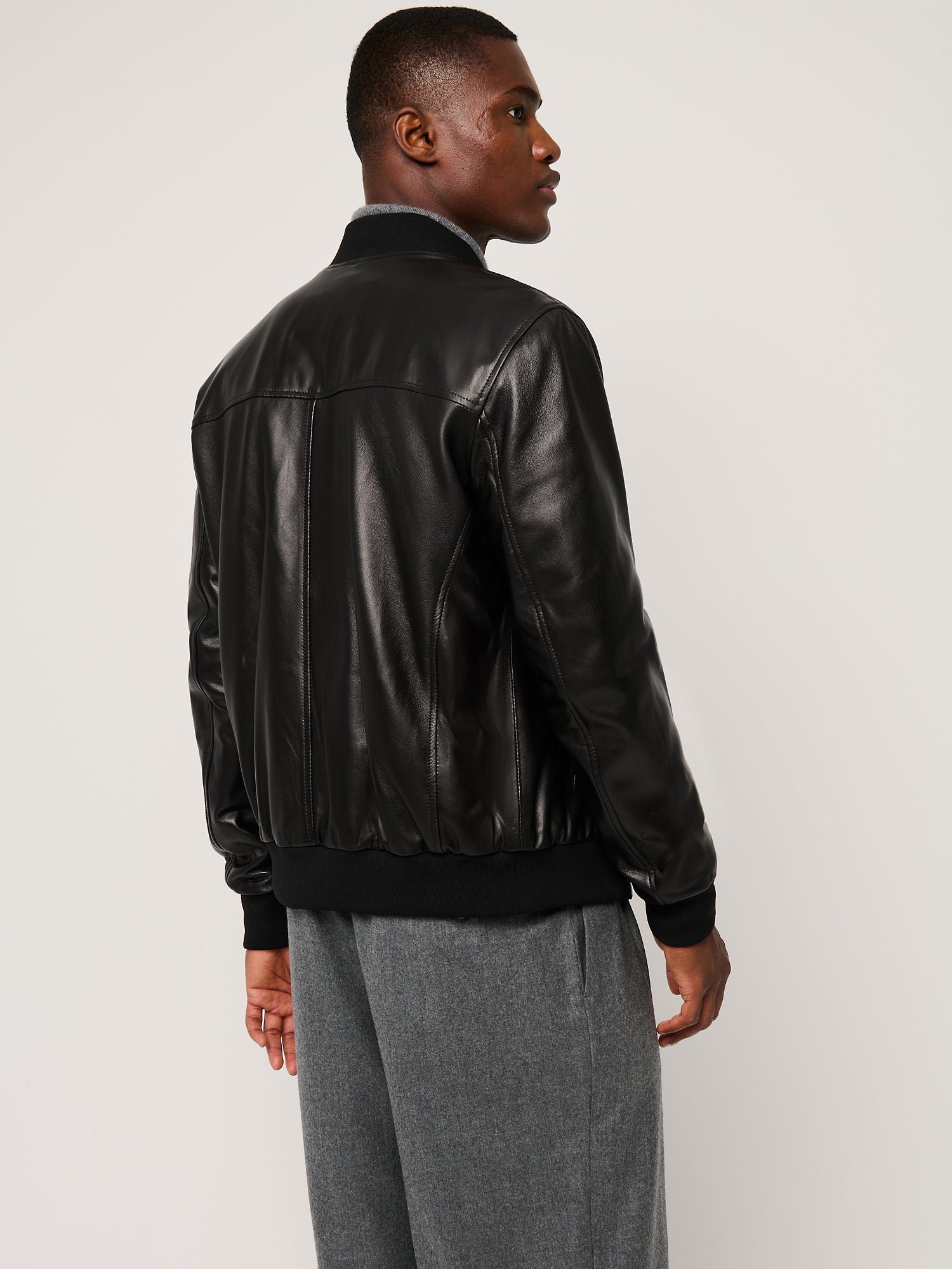 Rocco Leather Baseball Jacket - Image 5